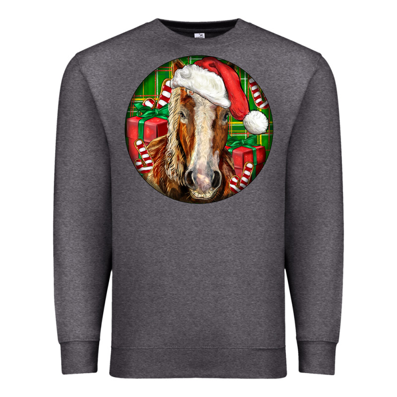 Belgian Horse  Christmas Premium Sweatshirt by LillyAllenDesigns | Teevron