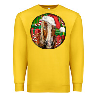 Lemon Belgian Horse  Christmas Premium Sweatshirt - LillyAllenDesigns