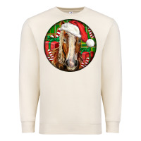 Sandshell Belgian Horse  Christmas Premium Sweatshirt - LillyAllenDesigns