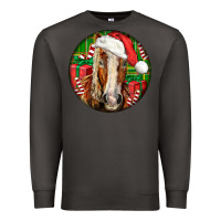 Smoke Belgian Horse  Christmas Premium Sweatshirt - LillyAllenDesigns