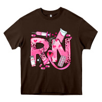 Chocolate Brown breast cancer rn registered nurse Heavy Core Tee - JahusDesignShop