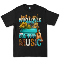Black Just A Girl Who Loves Country Music Premium Tee - BundleAndBundleShop