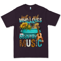 Plum Just A Girl Who Loves Country Music Premium Tee - BundleAndBundleShop