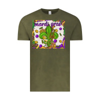Vintage Olive Mardi Gras fleur de lis Vintage Tee - NancyCooperArtShop