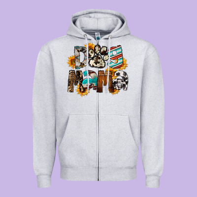 Dog Mama Zipper Hoodie Designed By Fadigitalartstudio