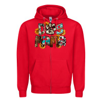 Red Dog Mama Zipper Hoodie - FaDigitalArtStudio