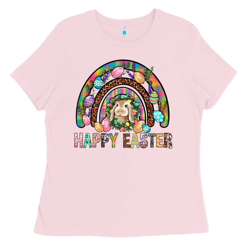Happy Easter Rainbow Ladies Tee by BundleAndBundleShop | Teevron