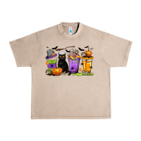 French Oak Halloween Cat Coffee Cups Urban Heavy Tee - texasbilliewilder