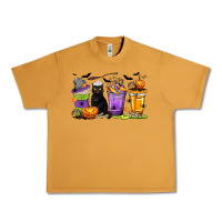 Peanut Butter Halloween Cat Coffee Cups Urban Heavy Tee - texasbilliewilder
