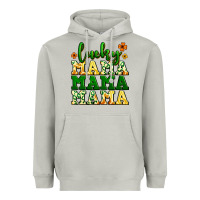 Moon Dust lucky mama mama mama  St. Patrick's Heavyweight Hoodie - LillyAllenDesigns