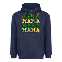 Navy lucky mama mama mama  St. Patrick's Heavyweight Hoodie - LillyAllenDesigns