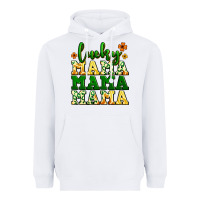 White lucky mama mama mama  St. Patrick's Heavyweight Hoodie - LillyAllenDesigns