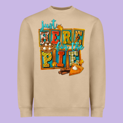 Just Here For The Pie Heavyweight Sweatshirt Designed By Fadigitalartstudio