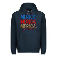 Navy merica merica merica vibes Premium Hoodie - RanaPortraitStore