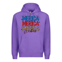 Purple merica merica merica vibes Premium Hoodie - RanaPortraitStore
