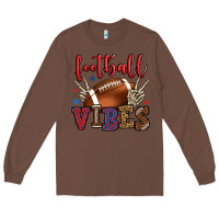 Chestnut Football vibes red and blue Long Sleeve Tee - HowdyJamesFarm