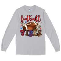 Moon Dust Football vibes red and blue Long Sleeve Tee - HowdyJamesFarm