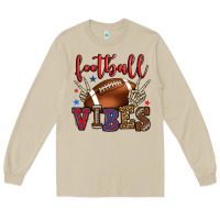 Mushroom Football vibes red and blue Long Sleeve Tee - HowdyJamesFarm