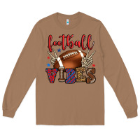 Toasted Coconut Football vibes red and blue Long Sleeve Tee - HowdyJamesFarm