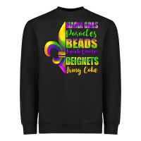 Black mardi gras parades beads Heavyweight Sweatshirt - FaDigitalArtStudio
