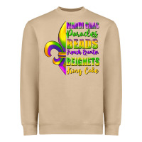 Mushroom mardi gras parades beads Heavyweight Sweatshirt - FaDigitalArtStudio