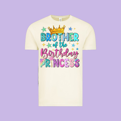 Brother Of The Birthday Princess Vintage Tee Designed By Nancycooperartshop