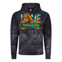 Cloud Black Love Thanksgiving with Turkey Vintage Hoodie - texasbilliewilder