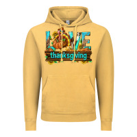 Vintage Mustard Love Thanksgiving with Turkey Vintage Hoodie - texasbilliewilder