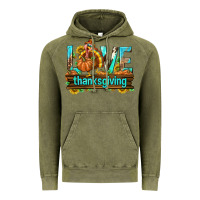 Vintage Olive Love Thanksgiving with Turkey Vintage Hoodie - texasbilliewilder