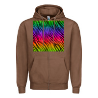 Chestnut colorful zebra seamless pattern Zipper Hoodie - BundleAndBundleShop