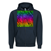 Navy colorful zebra seamless pattern Zipper Hoodie - BundleAndBundleShop