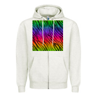 Oatmeal Heather colorful zebra seamless pattern Zipper Hoodie - BundleAndBundleShop