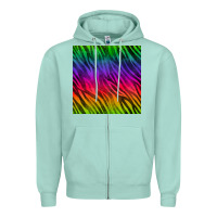 Seafoam colorful zebra seamless pattern Zipper Hoodie - BundleAndBundleShop