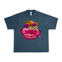 Midnight Navy Personalized Girl Halloween Candy Urban Heavy Tee - texasbilliewilder
