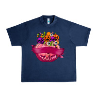 Navy Personalized Girl Halloween Candy Urban Heavy Tee - texasbilliewilder