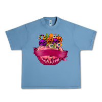 Pebble Blue Personalized Girl Halloween Candy Urban Heavy Tee - texasbilliewilder
