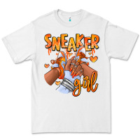 White orange galaxy sneaker girl afro woman Premium Tee - RanaPortraitStore