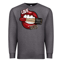 Charcoal Heather Love Bites Premium Sweatshirt - SublimationCraftShop