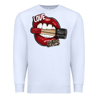 White Love Bites Premium Sweatshirt - SublimationCraftShop