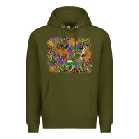 Army Green mardi gras plaid purple glitter cowhide  leopard Premium Hoodie - FaDigitalArtStudio