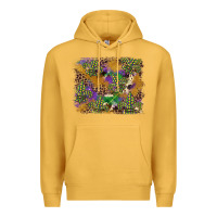 Mustard mardi gras plaid purple glitter cowhide  leopard Premium Hoodie - FaDigitalArtStudio