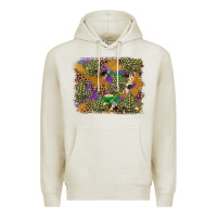 Oatmeal Heather mardi gras plaid purple glitter cowhide  leopard Premium Hoodie - FaDigitalArtStudio