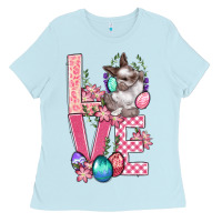Baby Blue Love Easter Ladies Tee - BundleAndBundleShop