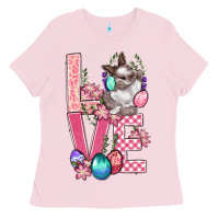 Bubblegum Pink Love Easter Ladies Tee - BundleAndBundleShop