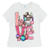 White Love Easter Ladies Tee - BundleAndBundleShop