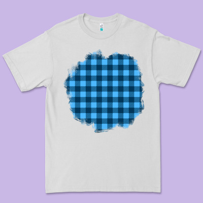 Winter Tartan Patch Premium Tee Designed By Bundleandbundleshop