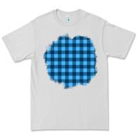 Dove Grey Winter Tartan Patch Premium Tee - BundleAndBundleShop
