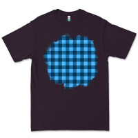 Plum Winter Tartan Patch Premium Tee - BundleAndBundleShop