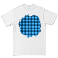 White Winter Tartan Patch Premium Tee - BundleAndBundleShop