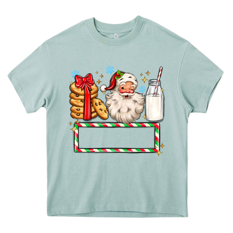 Christmas Santa Custom Name Heavy Core Tee by MaliasSmallBusiness | Teevron